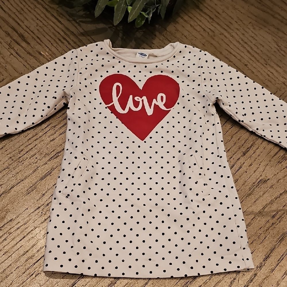 Polka Dot Dress with Red Heart 18-24 Month
